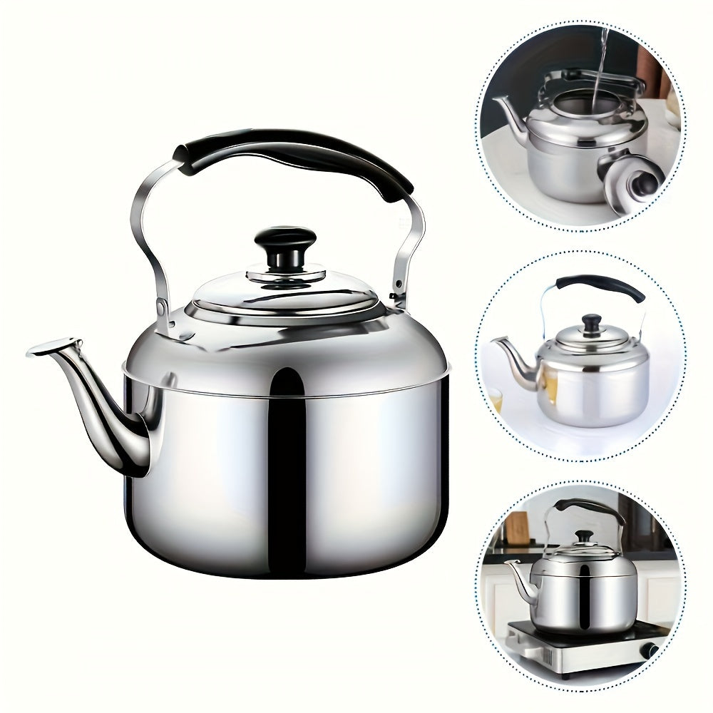 Stainless Steel Teapot 4.5L Induction and Open Flame Suitable for Kitchen and Restaurant