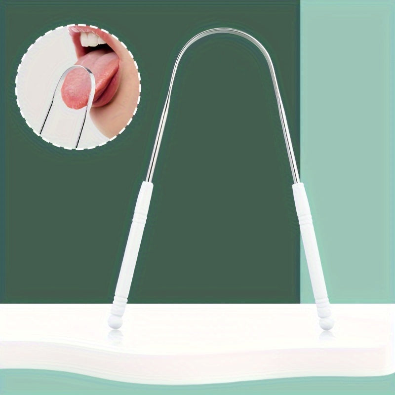 Unisex Stainless Steel Tongue Cleaner Durable Metal Mouth Freshener