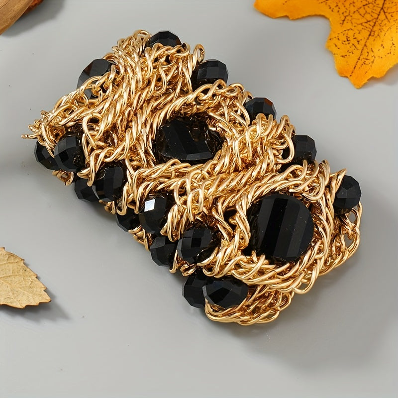 Women’s Boho Bracelet with Artificial Crystals Elegant Bohemian Jewelry for Daily Wear