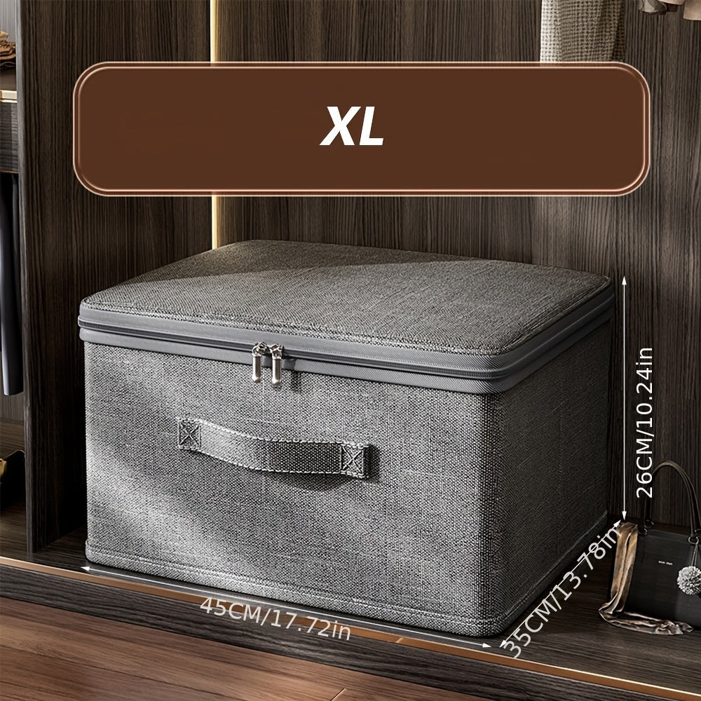 XL To'plangan Saqlash Qutisi - Shkaf, Yotoqxona, Oshxona uchun Ko'p Maqsadli Tashkiliy - O'yinchoqlar, Kitoblar, Kiyimlar, Yotoq to'saklari uchun Ideal - Mustahkam Polyester Materiali | Stackable | Mustahkam tutqich | Kiyim shkafi