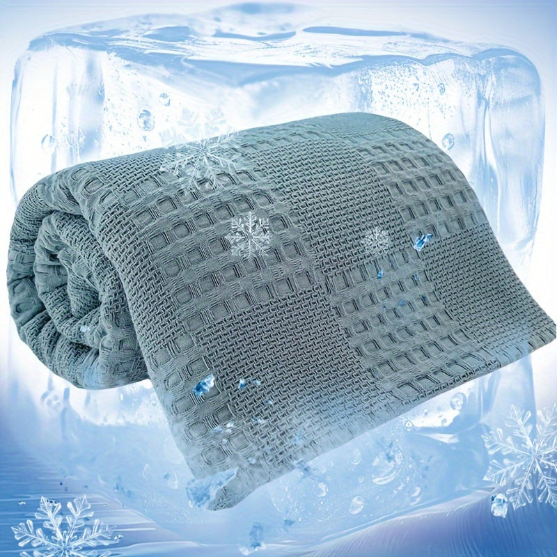 Cotton Waffle Gauze Blanket for Bed Sofa Pillow Skin-Friendly Solid Color