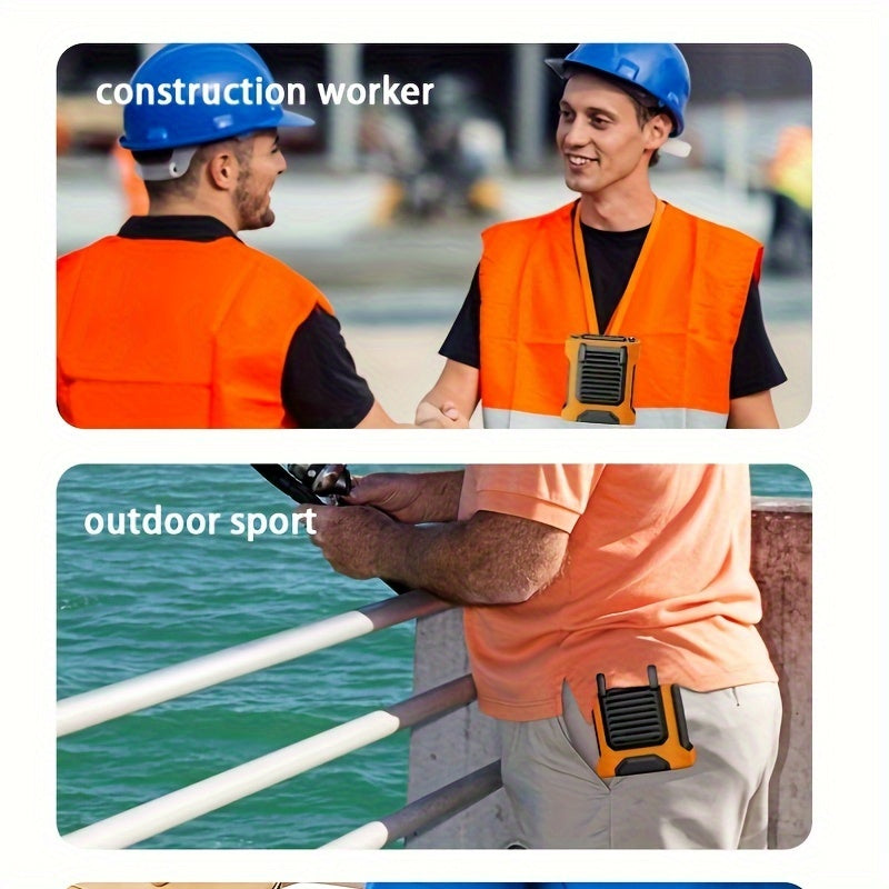 Portable Fan with Power Bank 4000mAh Rechargeable Wearable Neck Waist Fan