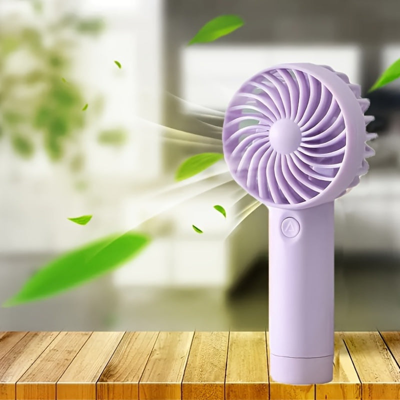 Rechargeable Handheld Fan with 3-Speed Quiet Operation Lightweight for Bedroom Office Outdoor