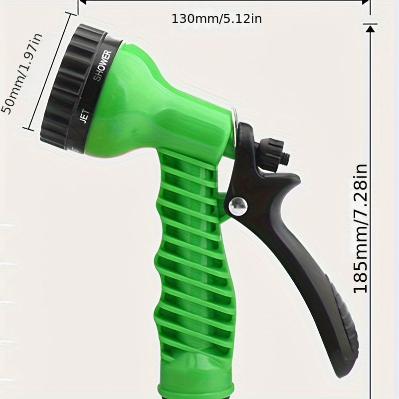 Раздвижной резиновый садовый шланг длиной 75 футов с многофункциональной насадкой, не запутывается, герметичный