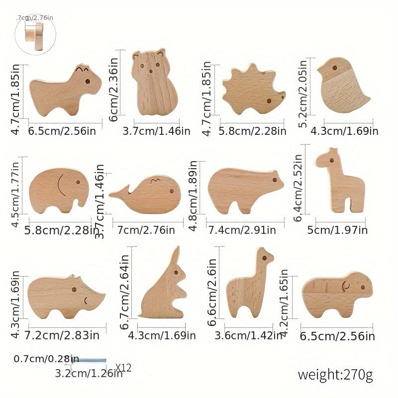 Wood Cartoon Drawer Pulls Knobs for Cabinets and Drawers Kids Room Decor