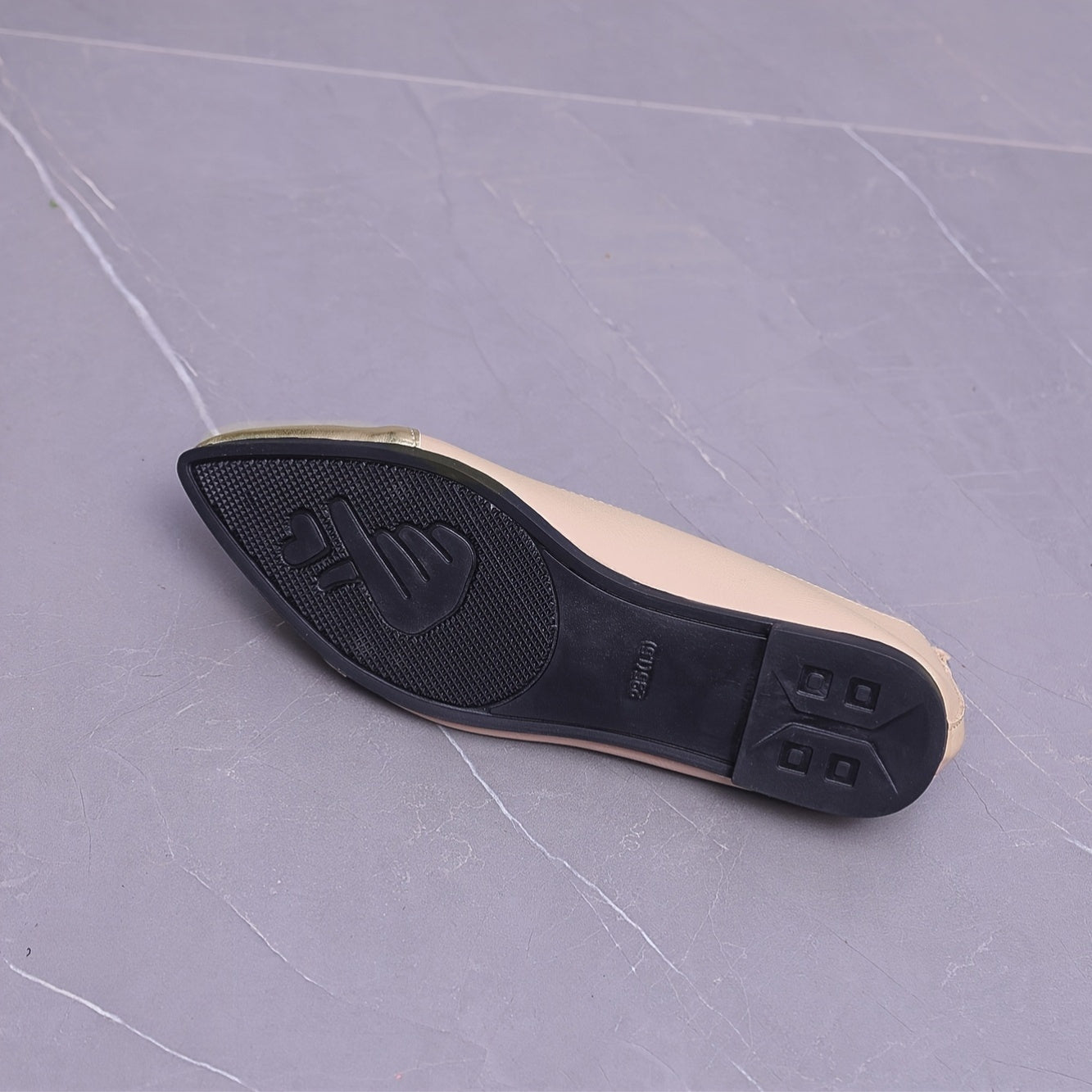 Zapatos de tacón puntiagudo para mujer primavera 2025 flats slip-on suela de goma