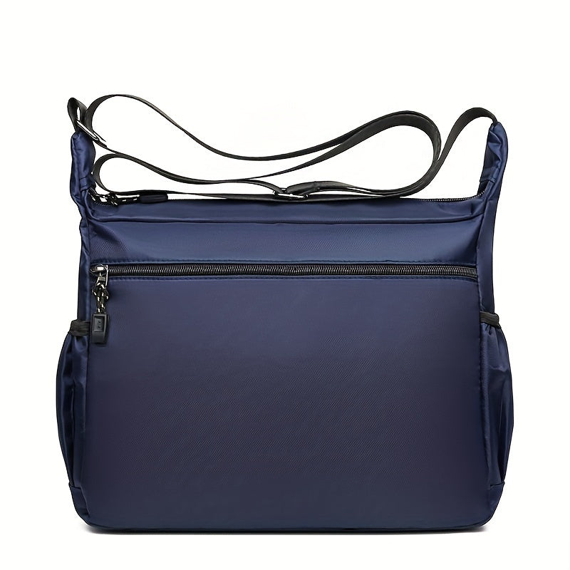 Men's Casual Nylon Crossbody Shoulder Bag for Travel and Business Black