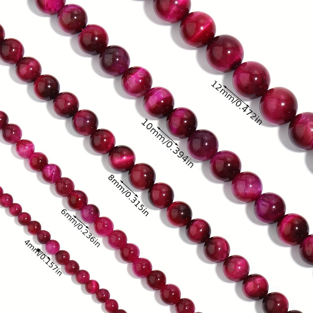 Natural Rose Red Tiger's Eye Beads for Jewelry Making 4-12mm