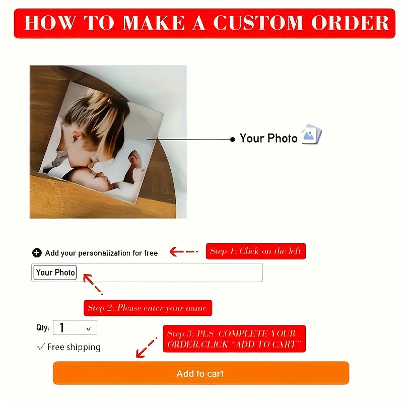 Индивидуально гравированная акриловая фотоблок PMMA - идеально подходит для настольного отображения - отличный подарок для семьи, пар, любителей животных - уникальный подарок на годовщину или для дочери