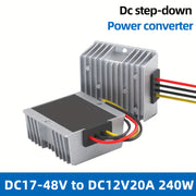 Convertidor de potencia de escalón DC 17-48V a 12V 20A 240W compacto y duradero