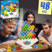 Wooden Block Stacking Game for Kids and Family, Educational Tabletop Toy