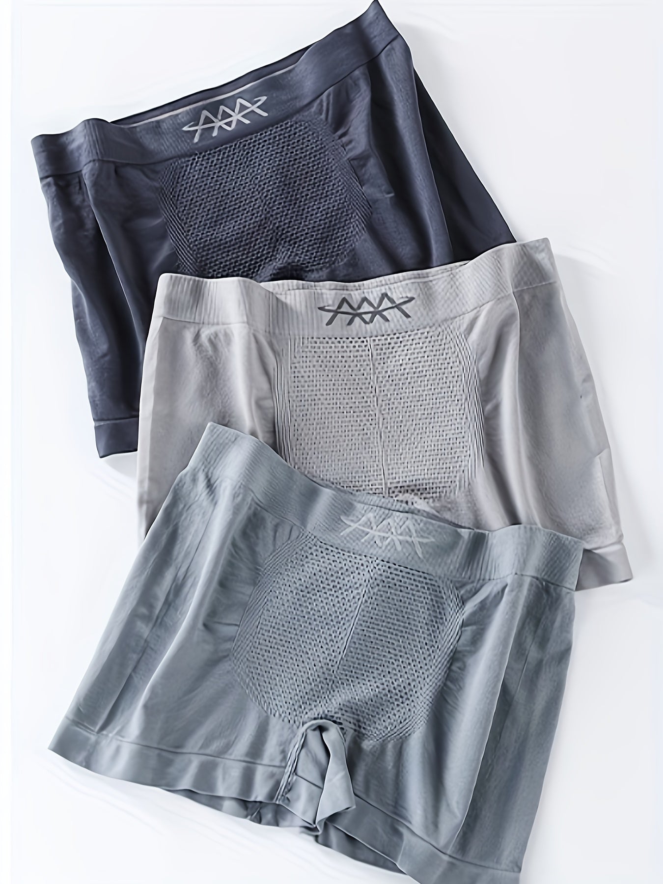 Men's Boxer Briefs Set of 10 Seamless Breathable Quick-Dry Polyester Spandex Black White Gray Navy Blue S-XXL