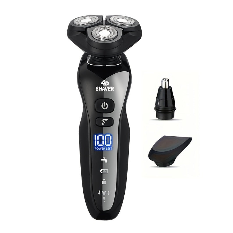Men's Electric Shaver Set 3-in-1 Rechargeable Stainless Steel Wet Dry Grooming