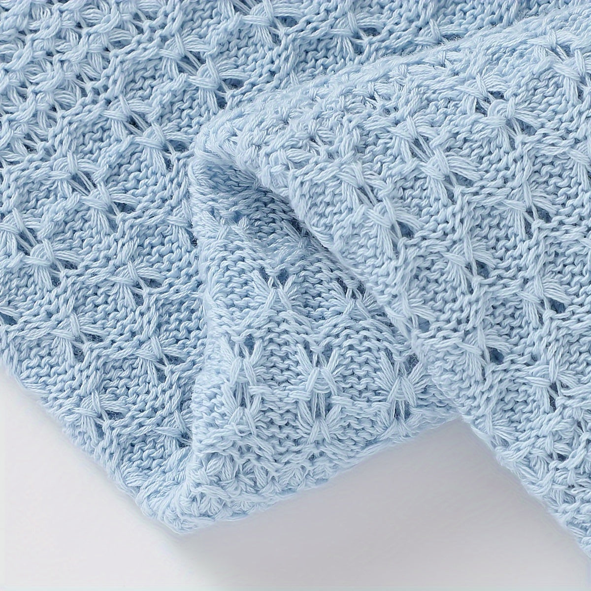 Havo o'tkazadigan to'qilgan yostiqcha, bolalar aravachasi va uy uchun, yengil yashil, osmon moviy, yozgi to'liq rang, shamol o'tkazmaydigan