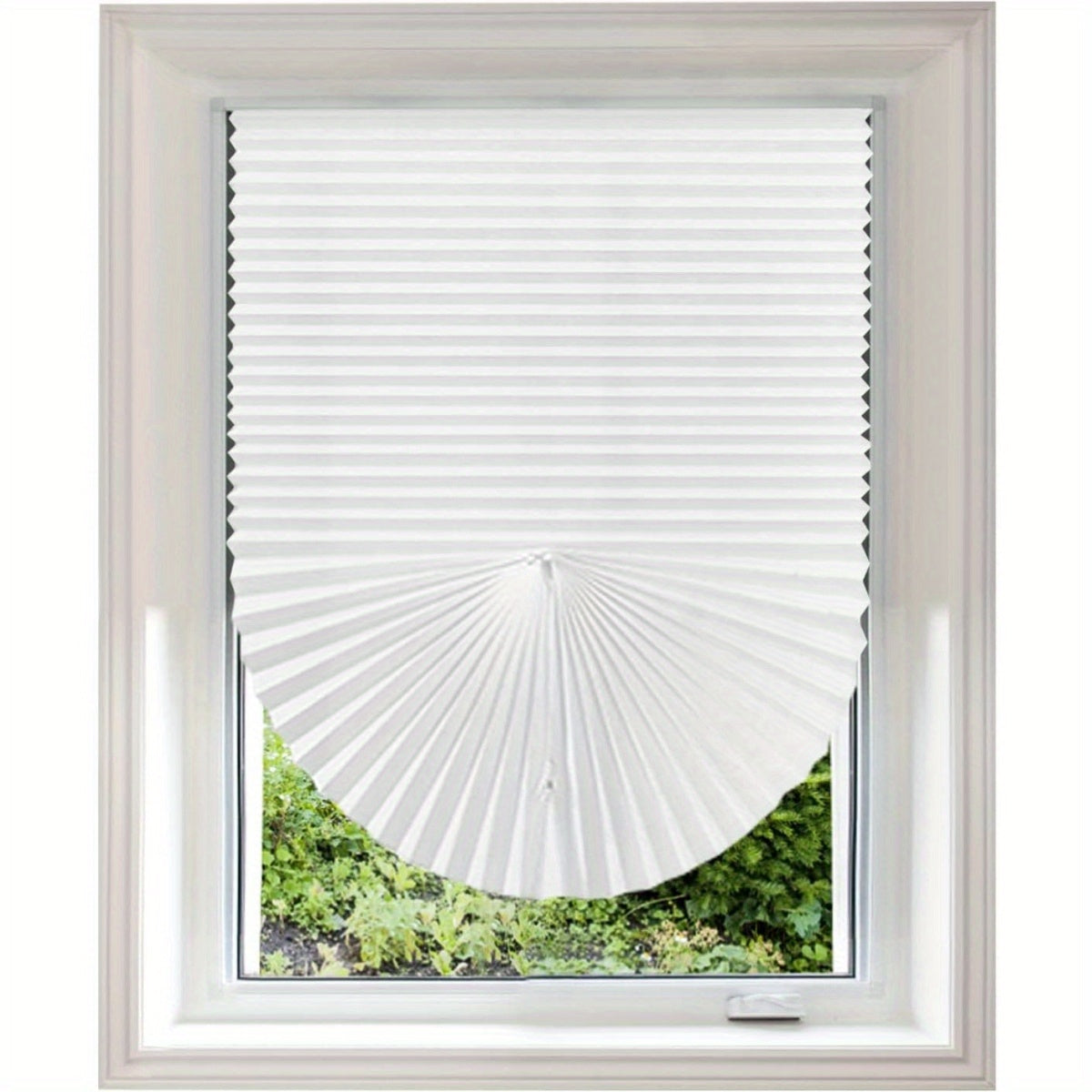 Self-Adhesive Cordless Pleated Fabric Window Shades for Easy Installation