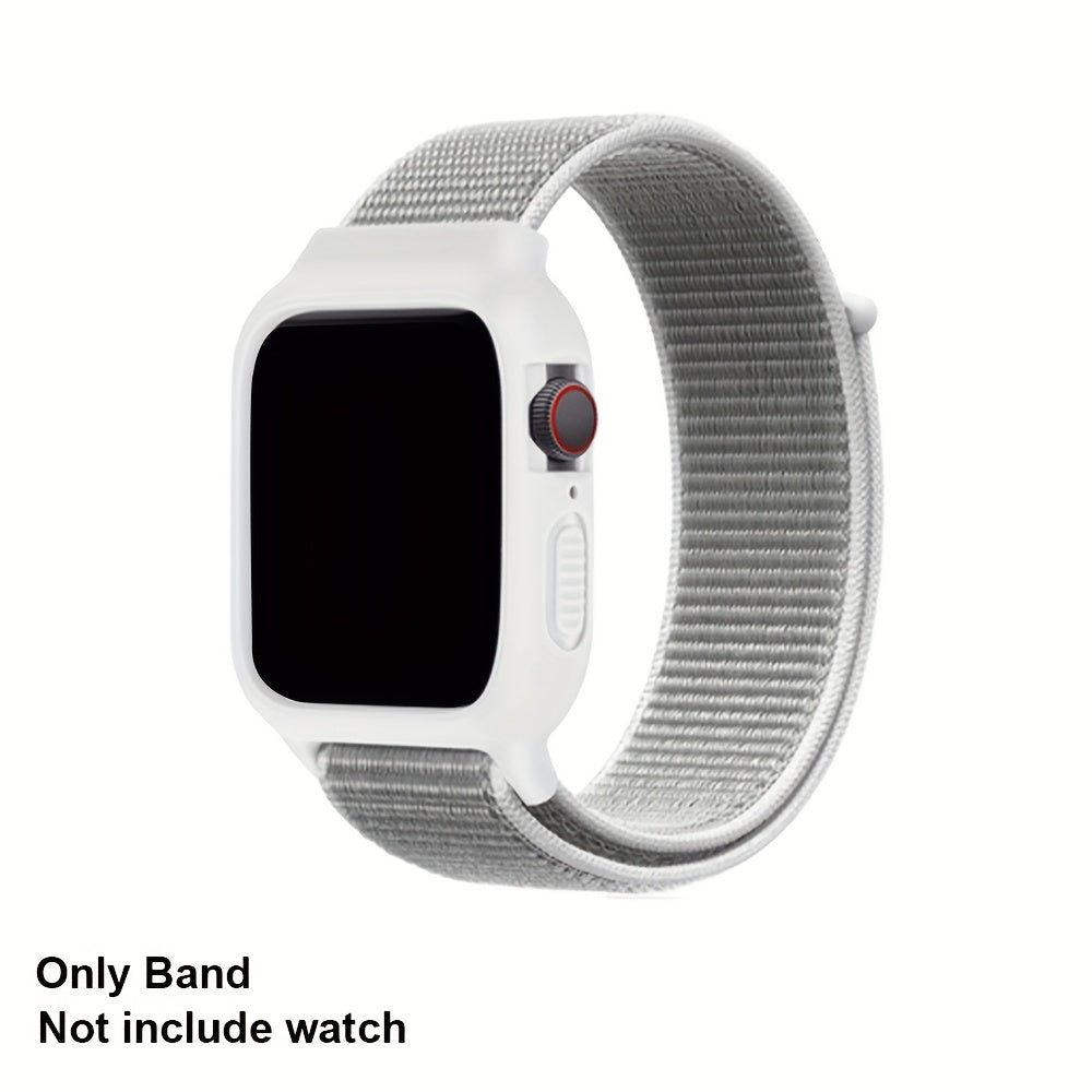 Ремешки из нейлона с TPU-кейсом для Apple Watch 38мм 40мм 41мм 42мм 44мм 45мм дышащий ремешок