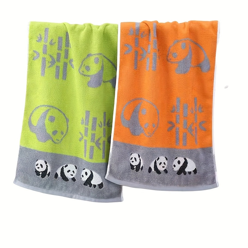 Cute Panda Cartoon Face Towel 25.4x50.8 cm Soft Absorbent Bathroom Hand Towel
