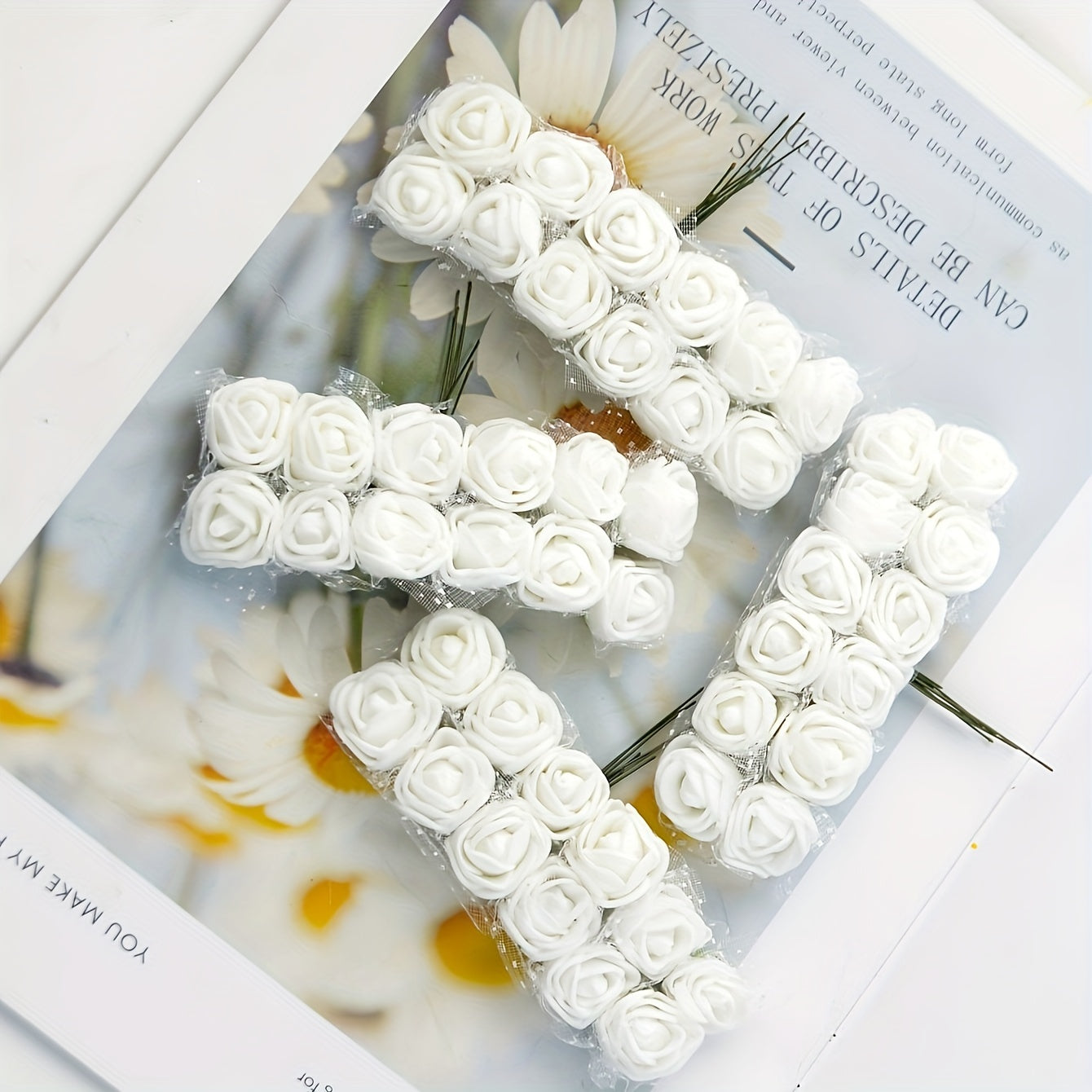 Artificial Rose Heads Pack of 144 for DIY Decor Wreaths Gift Box Accents