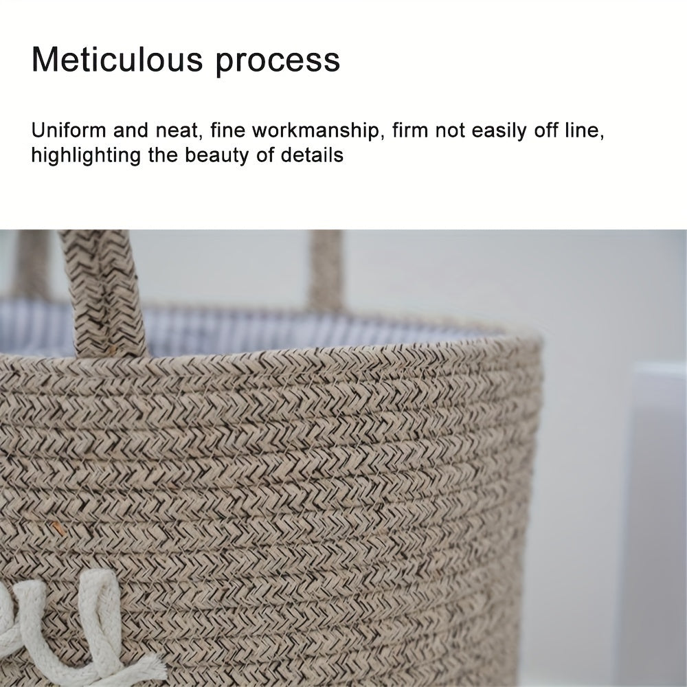 Bir parcha to'qilgan saqlash savati, Ona sumkasi bilan, olib tashlanadigan ichki paxta ipidan to'qilgan saqlash savati, quruq va namni ajratish saqlash sumkasi, xona bezatish va uy bezatish uchun mukammal