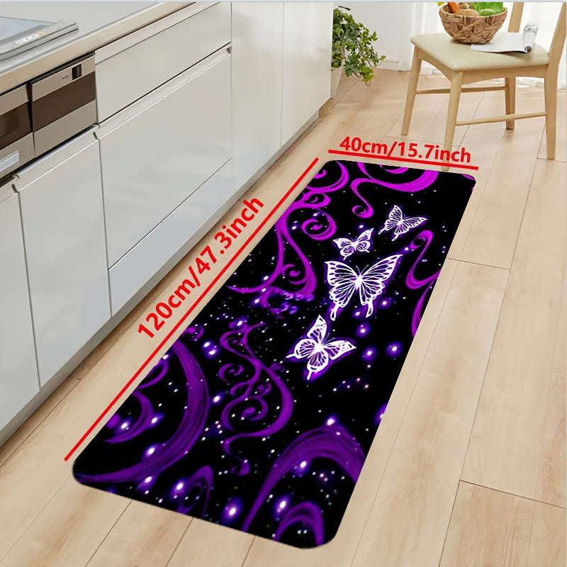 Butterfly Kitchen Mat Set Non-slip Waterproof Oil-proof Entrance Doormat