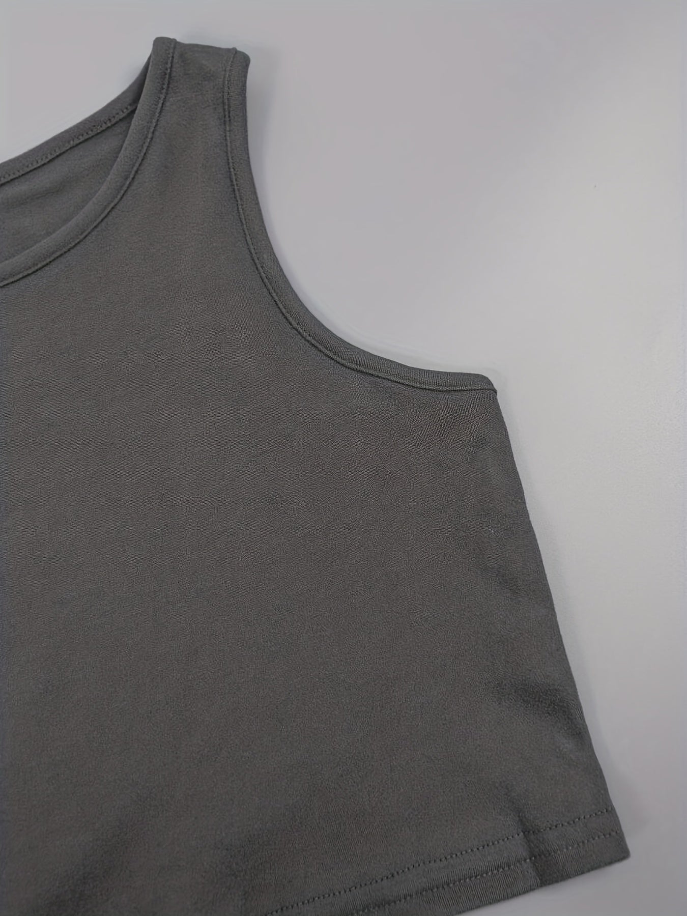 Women's Solid Color 3-Piece Set Sleeveless Tank Tops and Joggers Black White Gray