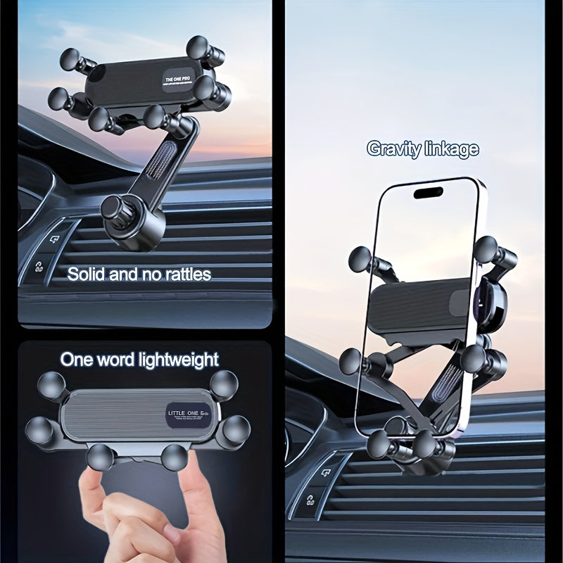 Автомобильный держатель для телефона на вентиляцию, черный, вращающийся на 360°, с надежным крюком, подходит для смартфонов с шириной 11,94-17,78 см