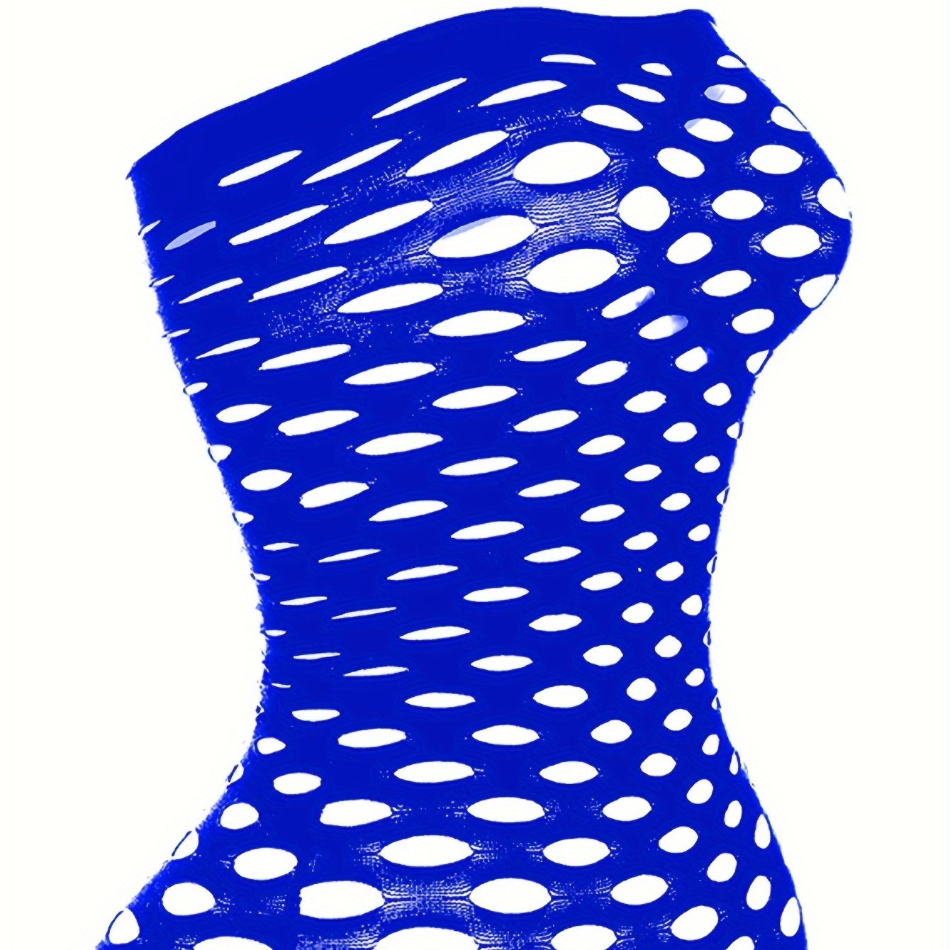 Adult Hollow-Out Knit Bodysuit Dress Solid Color Elegant Evening Wear