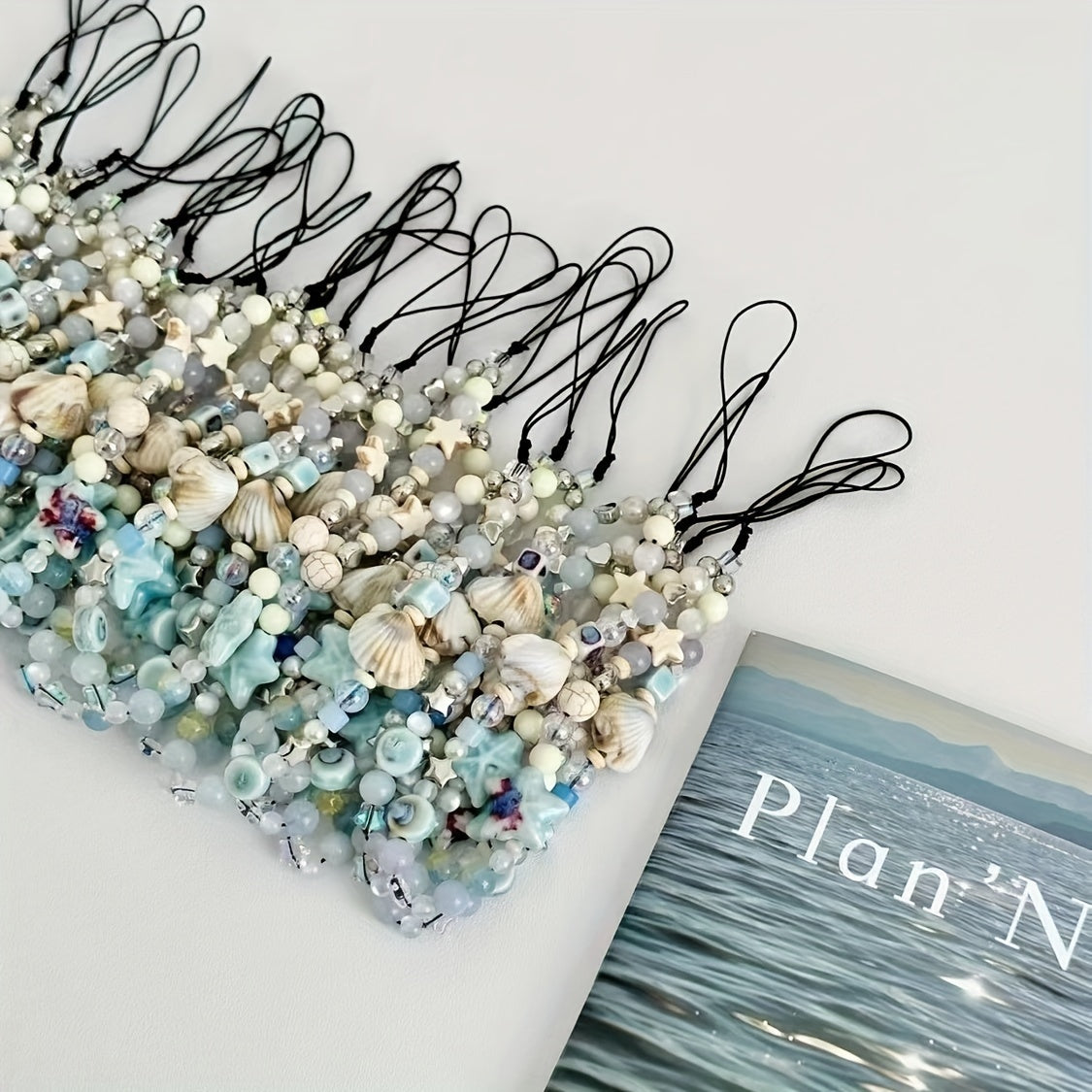 Синий звездный ракушка-брелок для телефона для женщин и девочек, подходит для сумок и чехлов для телефонов