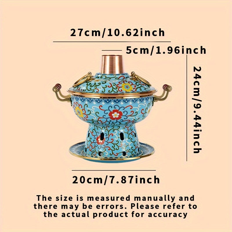 Yagona porsiya emal qoplamali binafsha mis issiq idishi, idish-tovoq yuvish mashinasida yuvish mumkin va uyda ham, restoranlarda ham foydalanish uchun ideal.