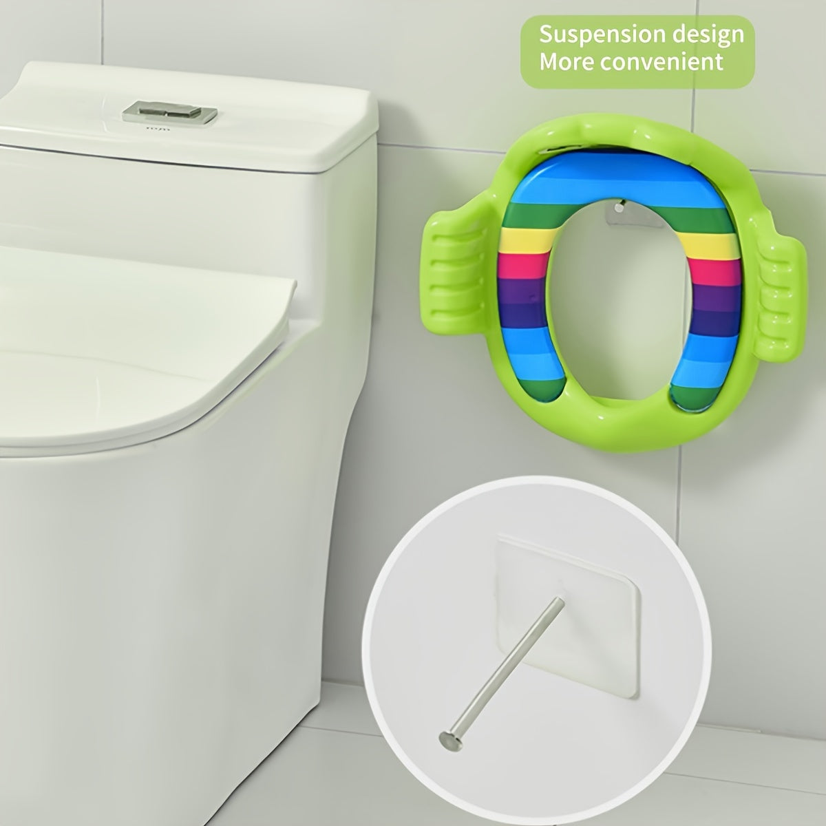 Potty Training Seat with Splash Guard and Non-Slip Mat Portable for Travel