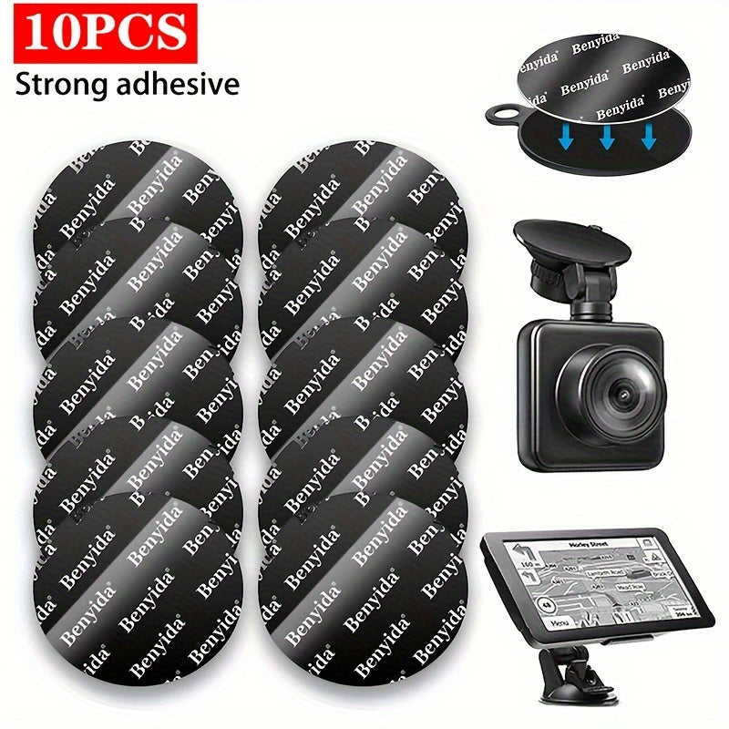 10pcs Car Suction Cup Holder Adhesive Film Double-Sided Tape for GPS Phone Mounts