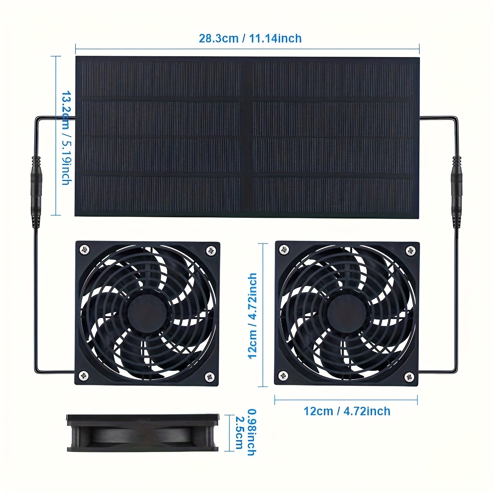 Cooling Exhaust Fan for Pets, Pet Kennel Ventilation, Dual Fans