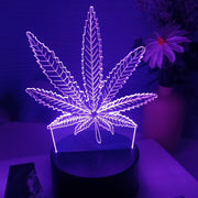 3D Maple Leaf Night Light with USB Power Touch Dimmable Glass Shade for Home Decor