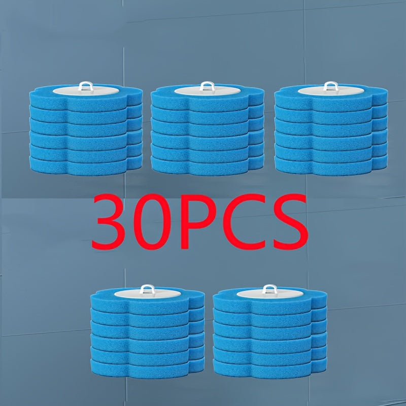 Bir martalik hojatxona cho'tkasi uchun almashtirish padlari, 6-30 dona, plastik tutqich bilan, oson tozalash uchun