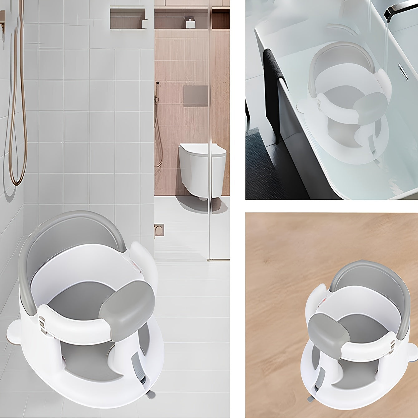 Colorful Kids Bath Chair Sturdy PP Material Toddler Safety Seat