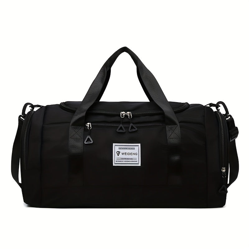 Travel Bag with Shoe Compartment for Fitness Outdoor Travel Black