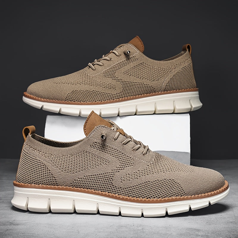 Zapatillas de malla para hombre, deportivas casuales con cordones para correr y uso diario