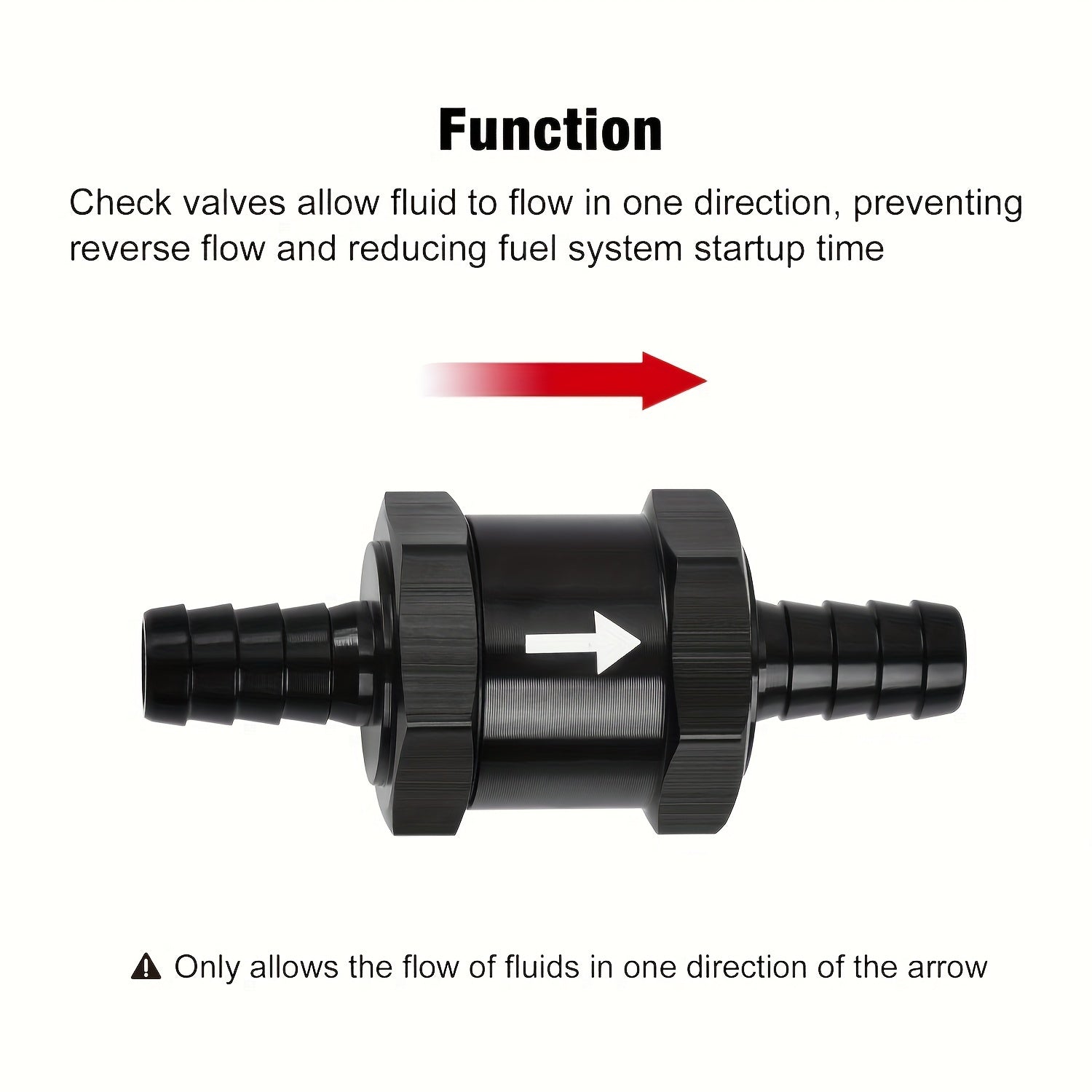 Обратный клапан для топливной линии, топливо, масло, вода, дизель, алюминиевый сплав, 4, 6, 8, 10, 12, 14 мм