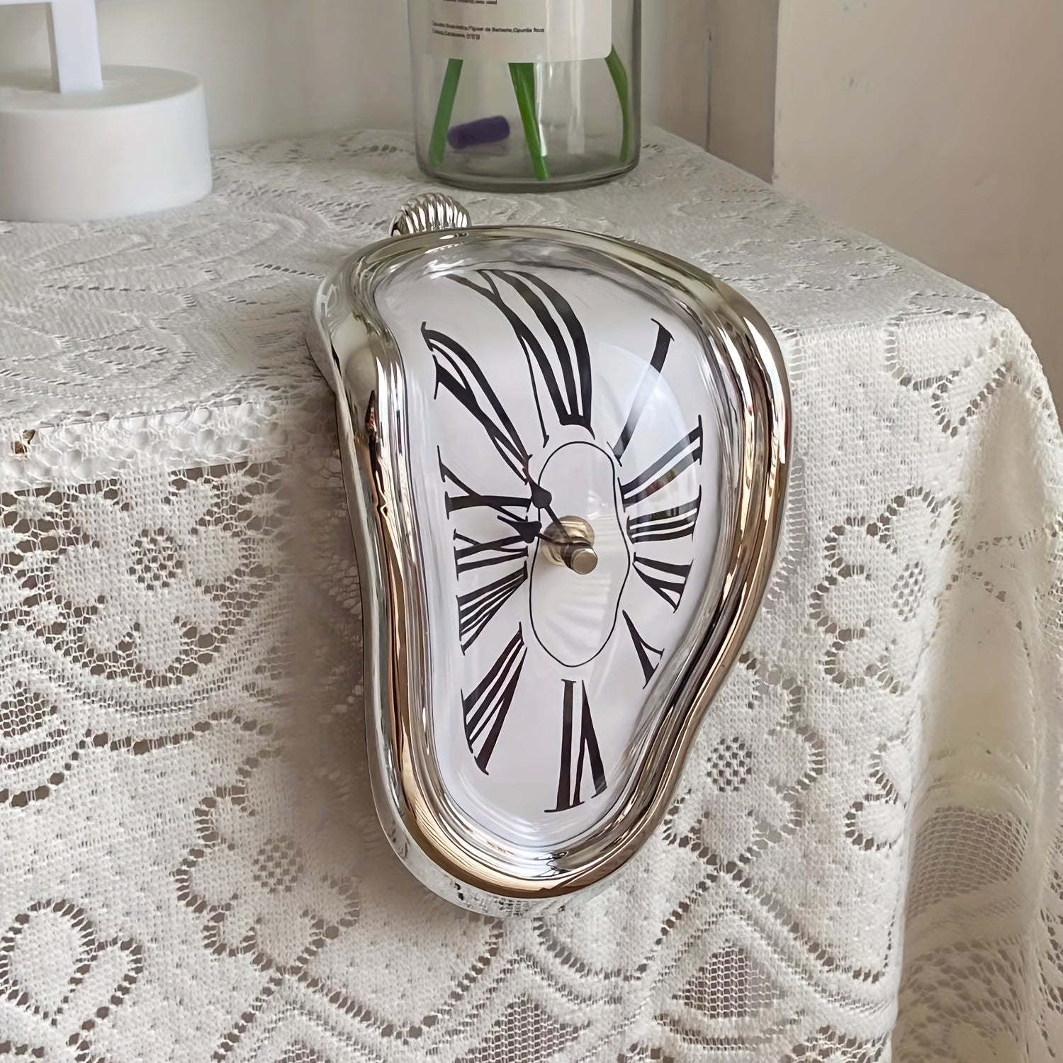 Minimalist Vintage Wall Clock with Roman Numerals Silent Home Decor