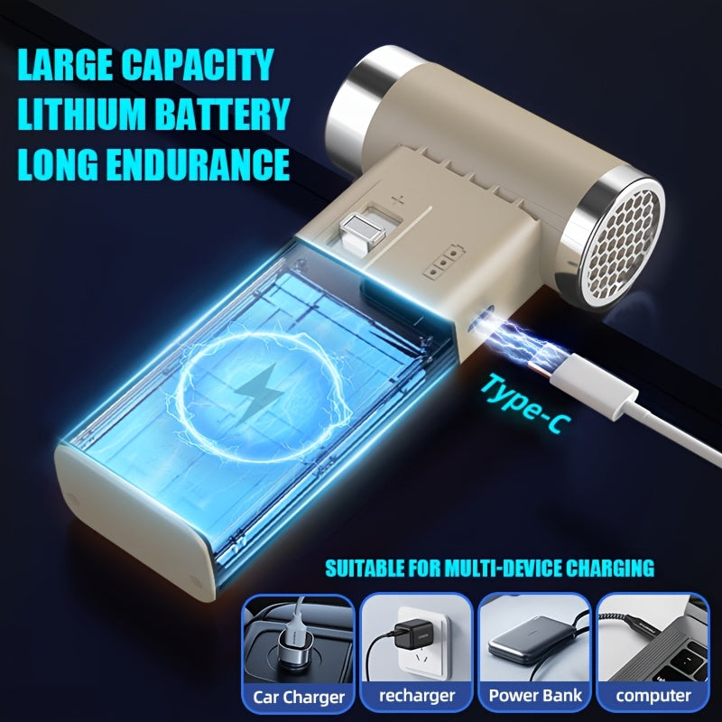 Portable Handheld Fan with High-Speed Brushless Motor and Strong Dust Removal