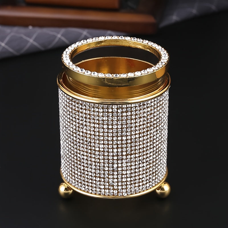 Set of 6 European-Style Light Luxury Iron Spoons with Storage Bucket for Tea Desserts