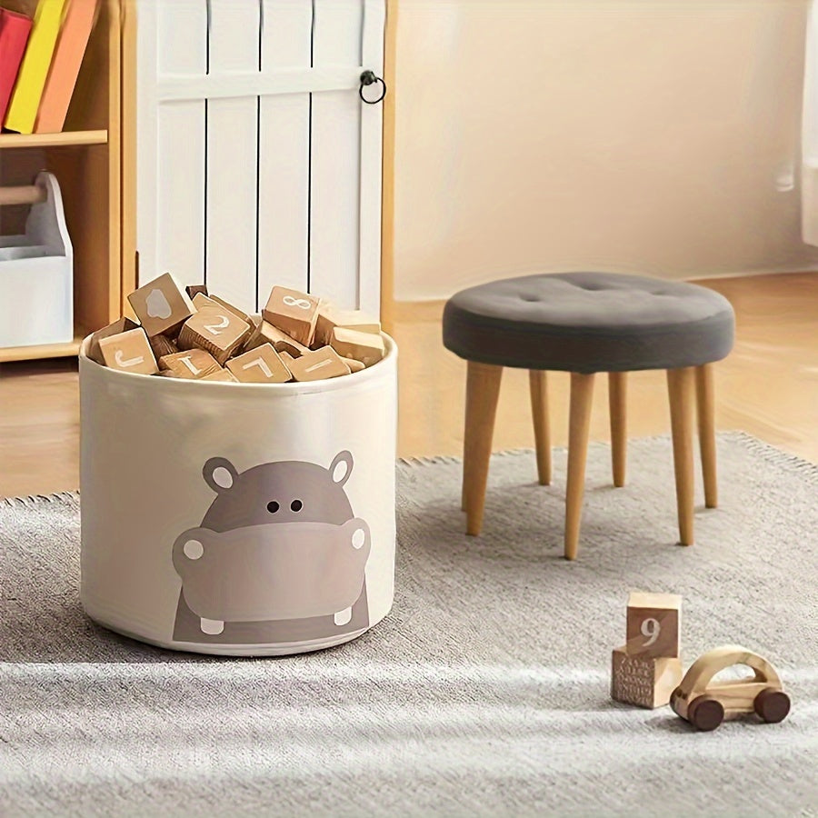 Большая войлочная корзина для хранения игрушек для детей - универсальный, вместительный органайзер для игрушек с сырой полиэстеровой текстурой