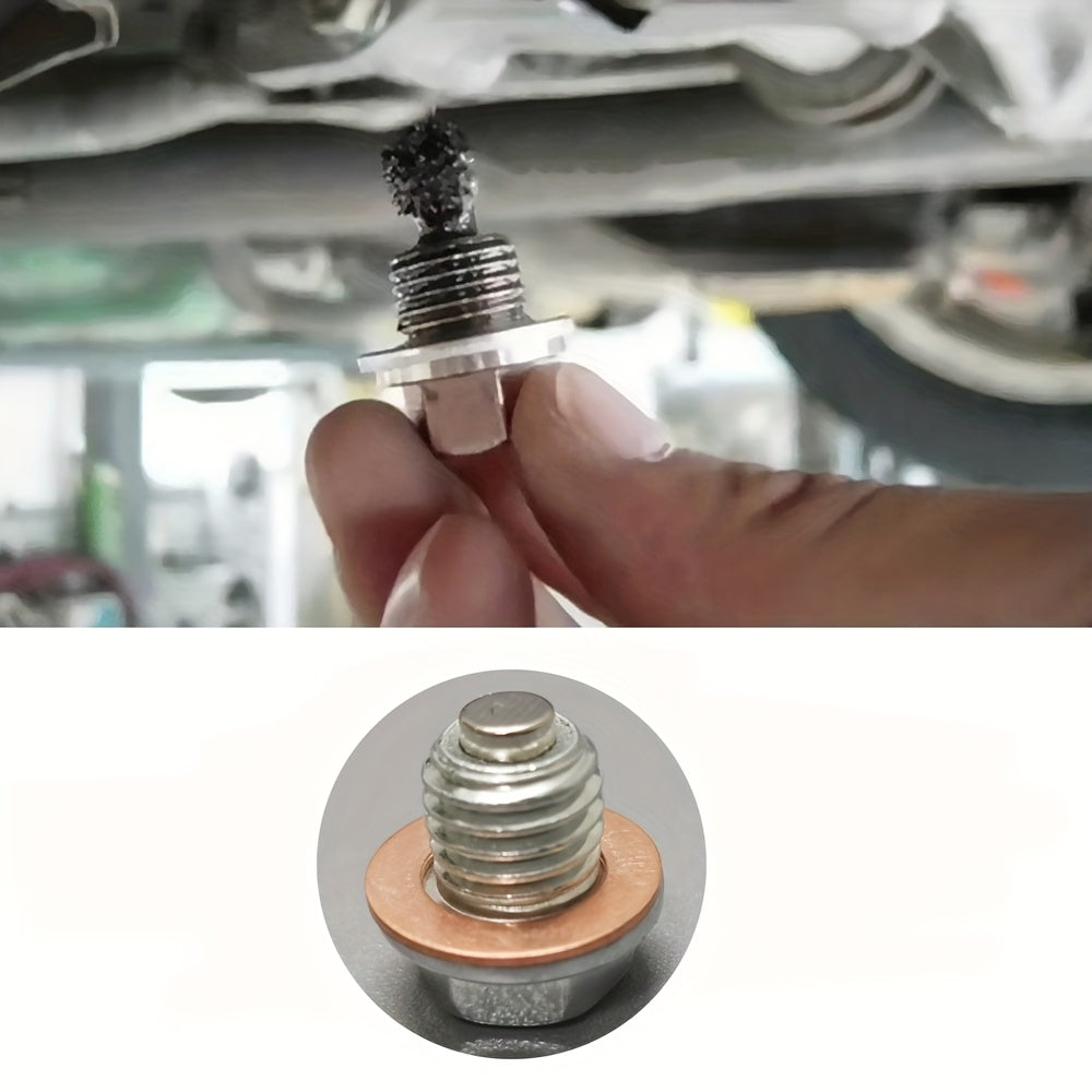 Magnetic Oil Drain Plug M12x1.75 Hex Head for Cars 14mm Size Replacement