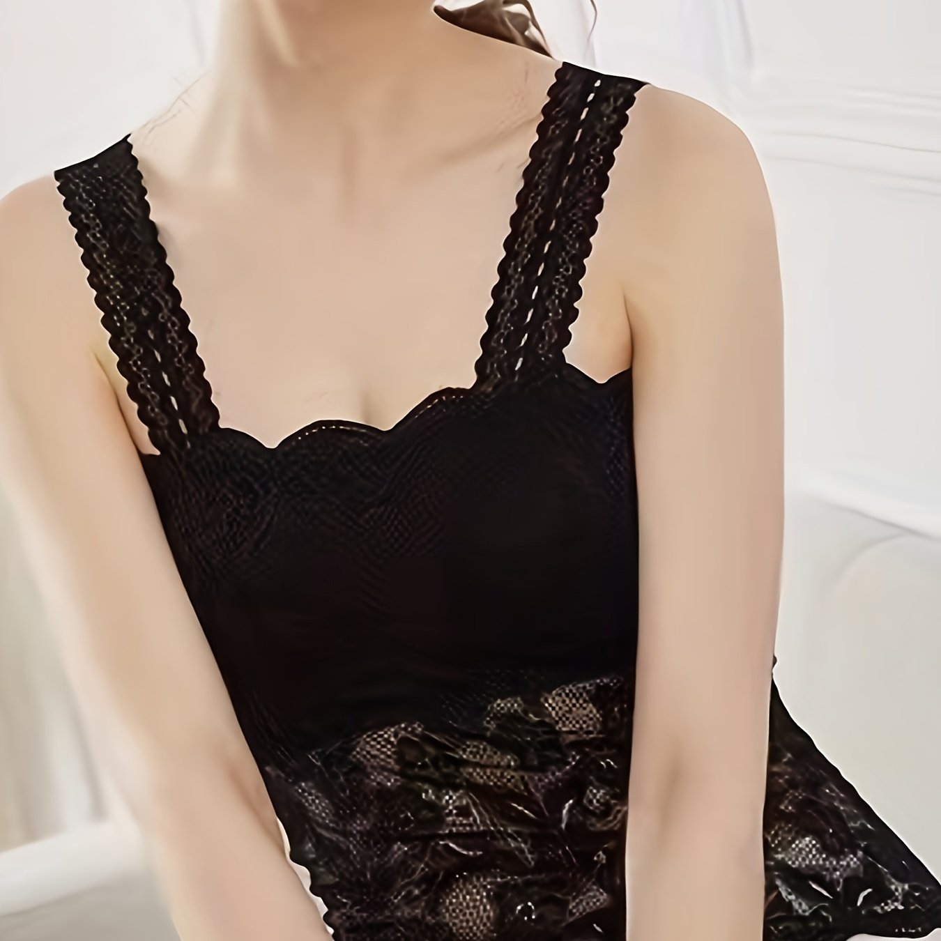 Women's Summer Vest with Lace Detail Halter Neck Tube Top Style