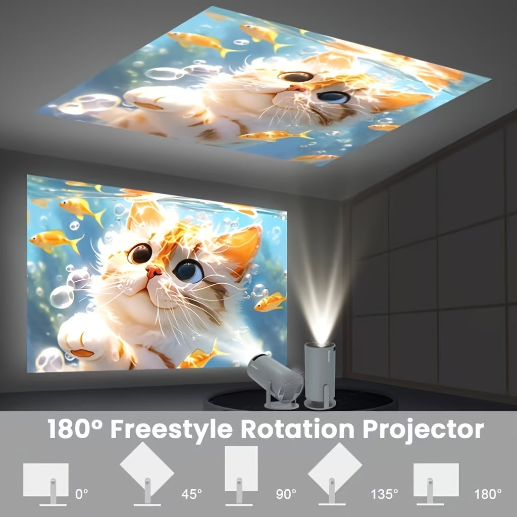 WiFi Bluetooth bilan 4K Android Ochiq joy uchun proyektor, 1080P Uy kinoteatri