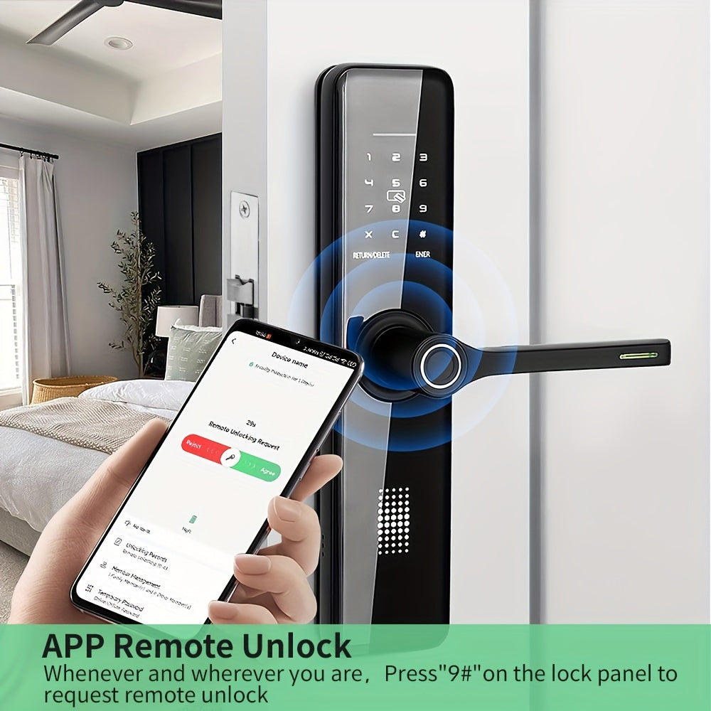 Universal Aluminum Alloy Smart Door Lock with Wi-Fi Keyless Entry App and Keypad