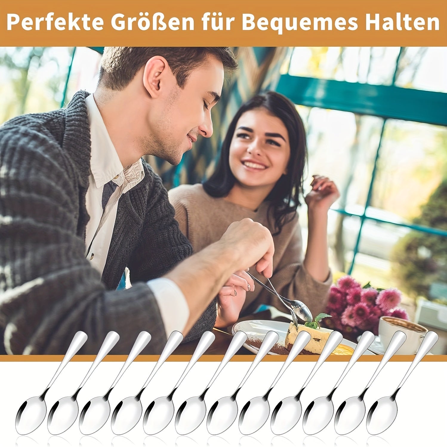 Set of 4/12 Stainless Steel Mini Coffee Spoons 4.8 Inches Dishwasher Safe