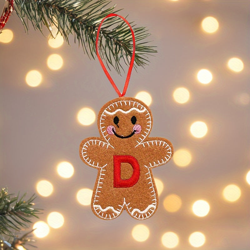 Fabric Gingerbread Man Christmas Ornament for Home and Kitchen Decoration