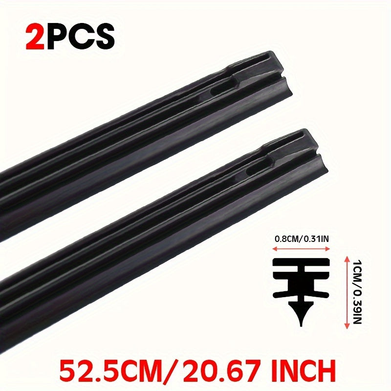 2pcs Rubber Wiper Blade Insert Refills Soft 8mm Fit 14-28 Inch Car Auto Accessories