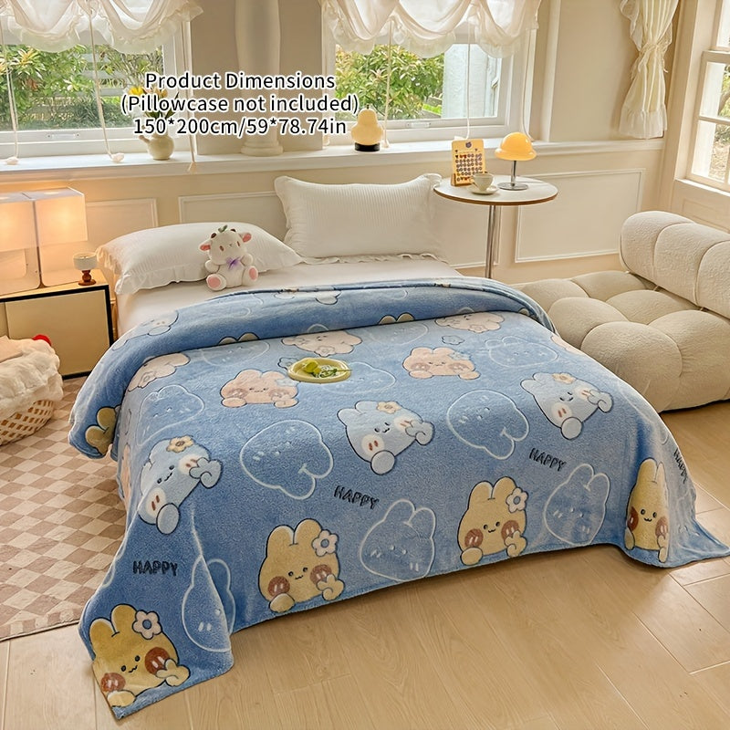 Soft Coral Fleece Throw Blanket Geometric Rainbow Design for Bed Sofa Travel